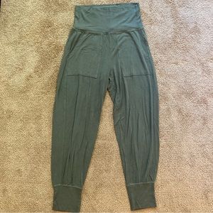 aerie Green Fold-Over Joggers
